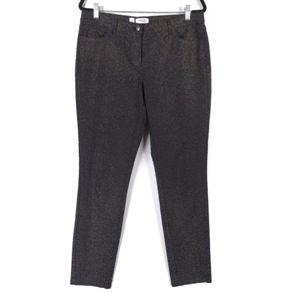PER SE By CARLISLE Metallic Cotton Viscose Blend‎ Pants Slacks STEPHANIE Size 10